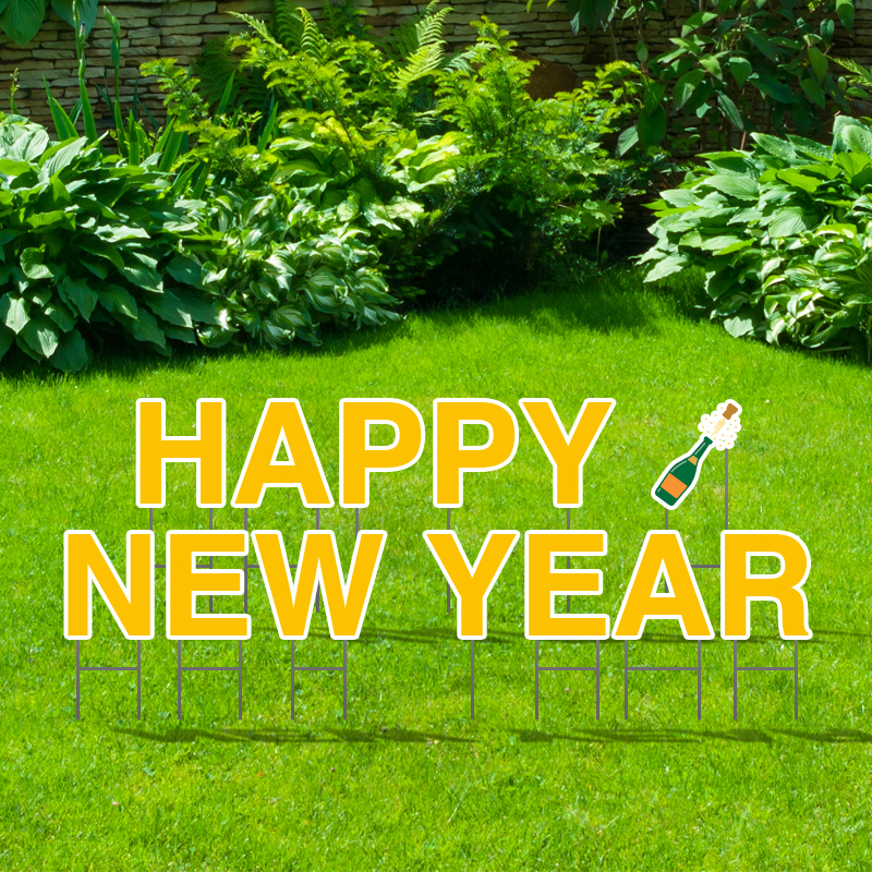 Pre-Packaged Happy New Year Yard Letters