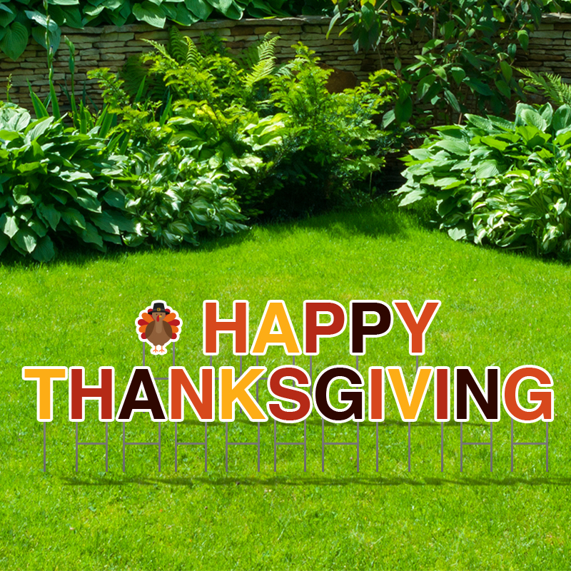 Pre-Packaged Happy Thanksgiving Yard Letters