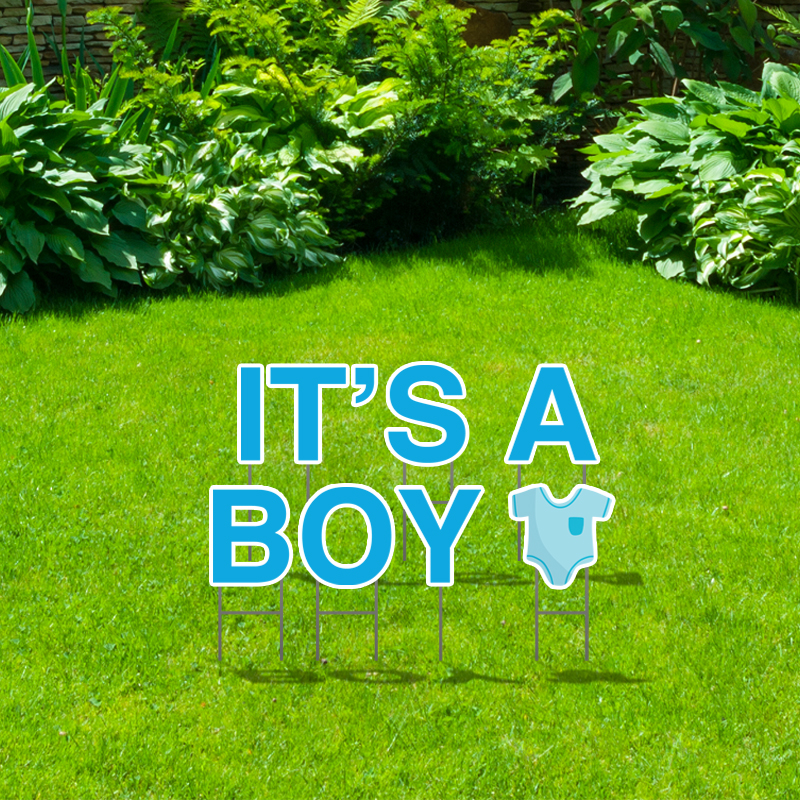 Pre-Packaged It's A Boy Yard Letters