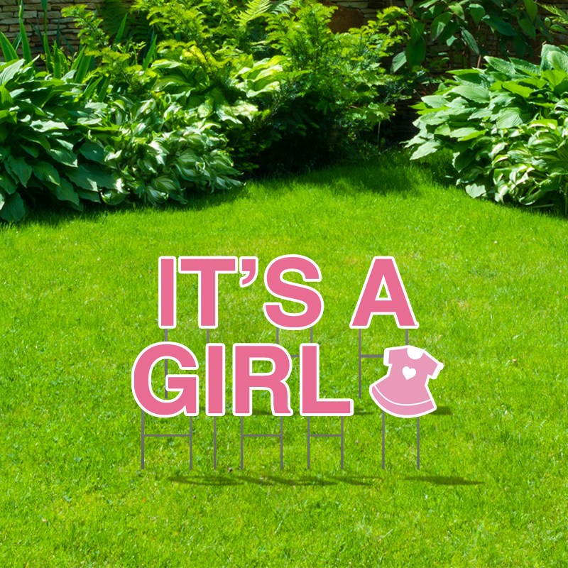 Pre-Packaged It's A Girl Yard Letters
