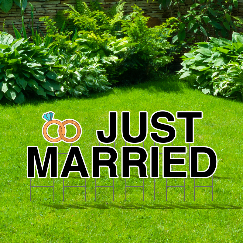 Pre-Packaged Just Married Yard Letters