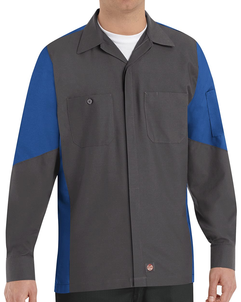Red Kap Men's Long Sleeve Automotive Crew Shirt - SY10
