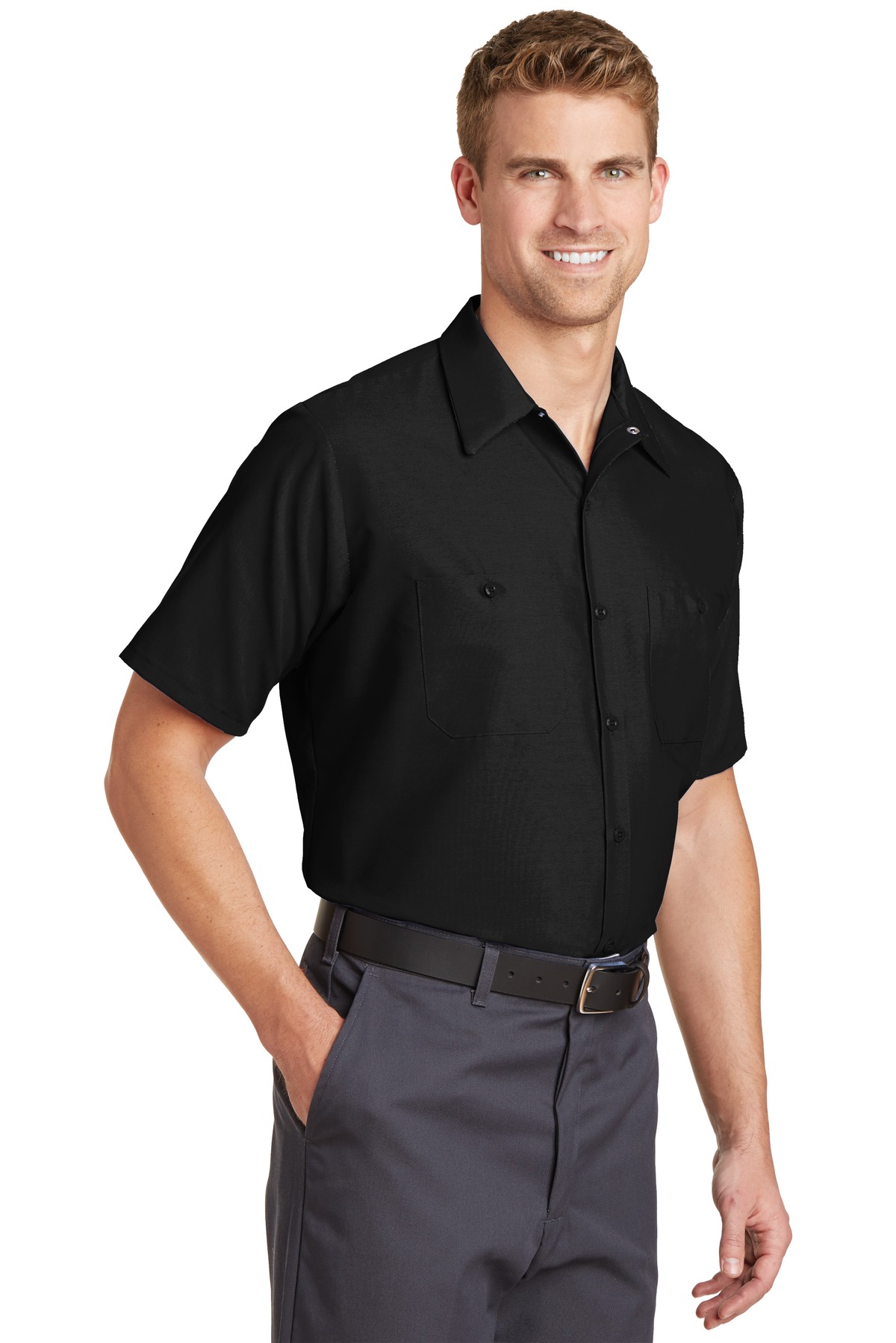 Red Kap Short Sleeve Industrial Work Shirt.