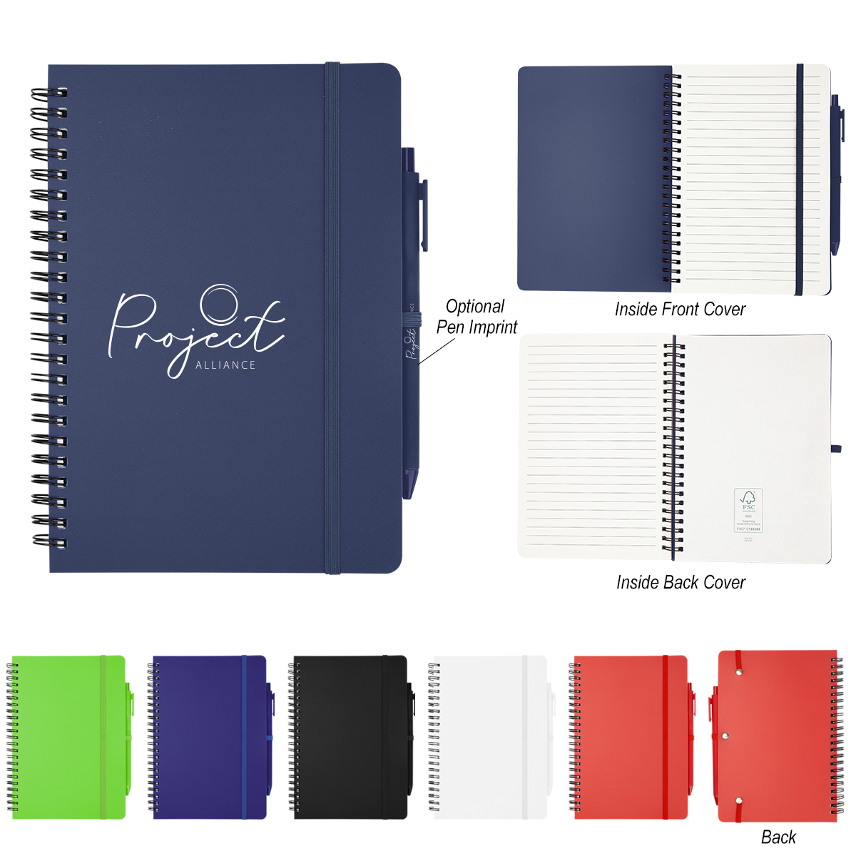 REPREVE&reg; Recycled Spiral Notebook With Pen