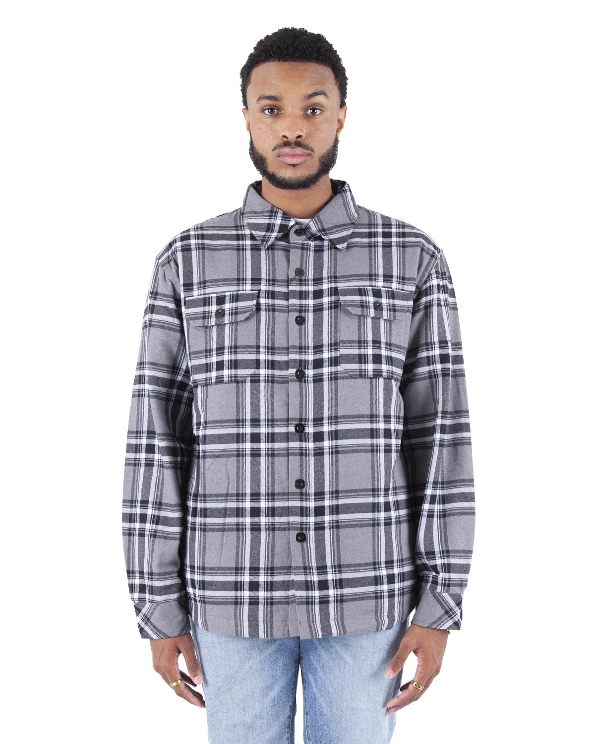 Shaka Wear Men's Plaid Flannel Jacket