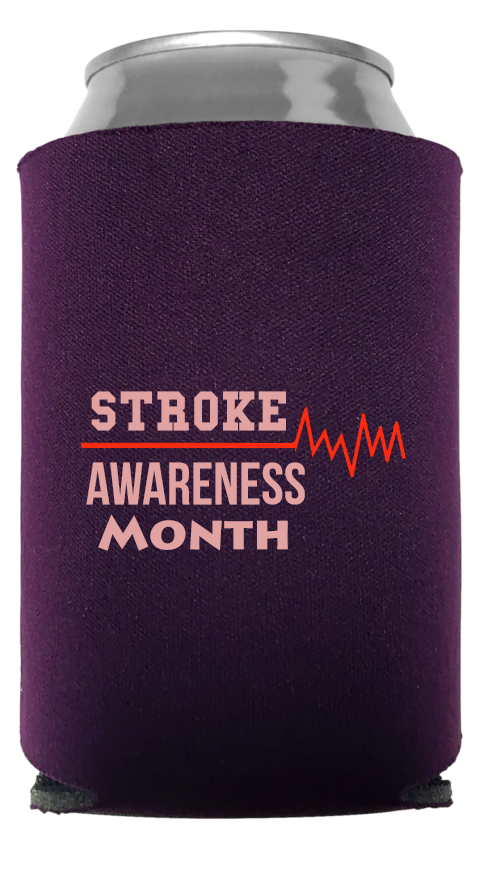 Stroke Awareness Month Full Color Foam Collapsible Coolies Style 106284