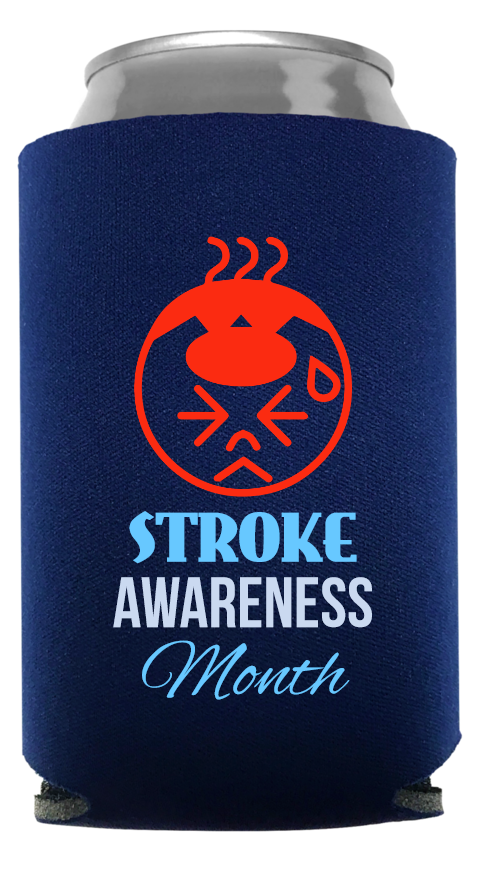 Stroke Awareness Month Full Color Foam Collapsible Coolies Style 106289