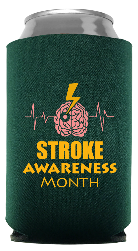 Stroke Awareness Month Full Color Foam Collapsible Coolies Style 106299