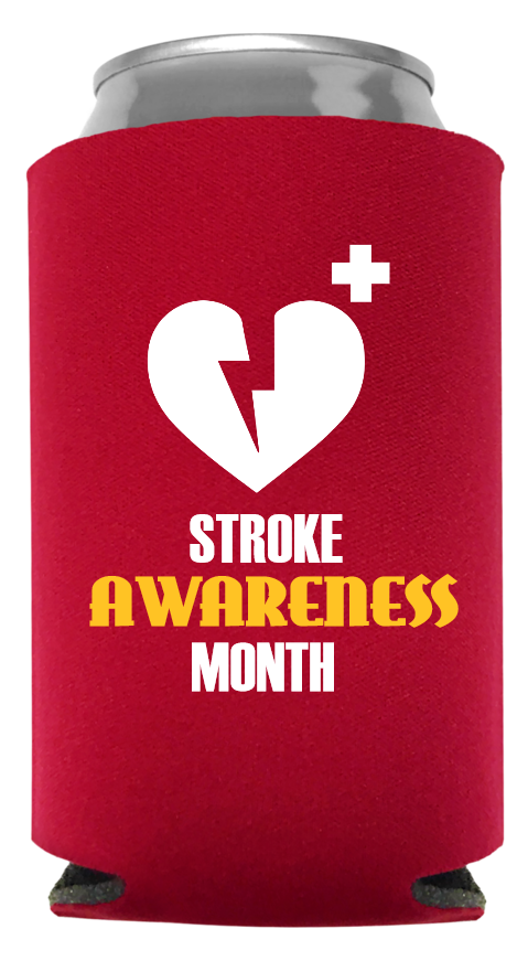 Stroke Awareness Month Full Color Foam Collapsible Coolies Style 106343