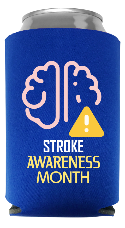Stroke Awareness Month Full Color Foam Collapsible Coolies Style 106348