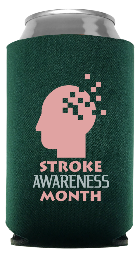 Stroke Awareness Month Full Color Foam Collapsible Coolies Style 106402