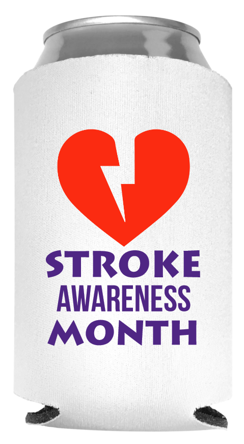 Stroke Awareness Month Full Color Foam Collapsible Coolies Style 106450