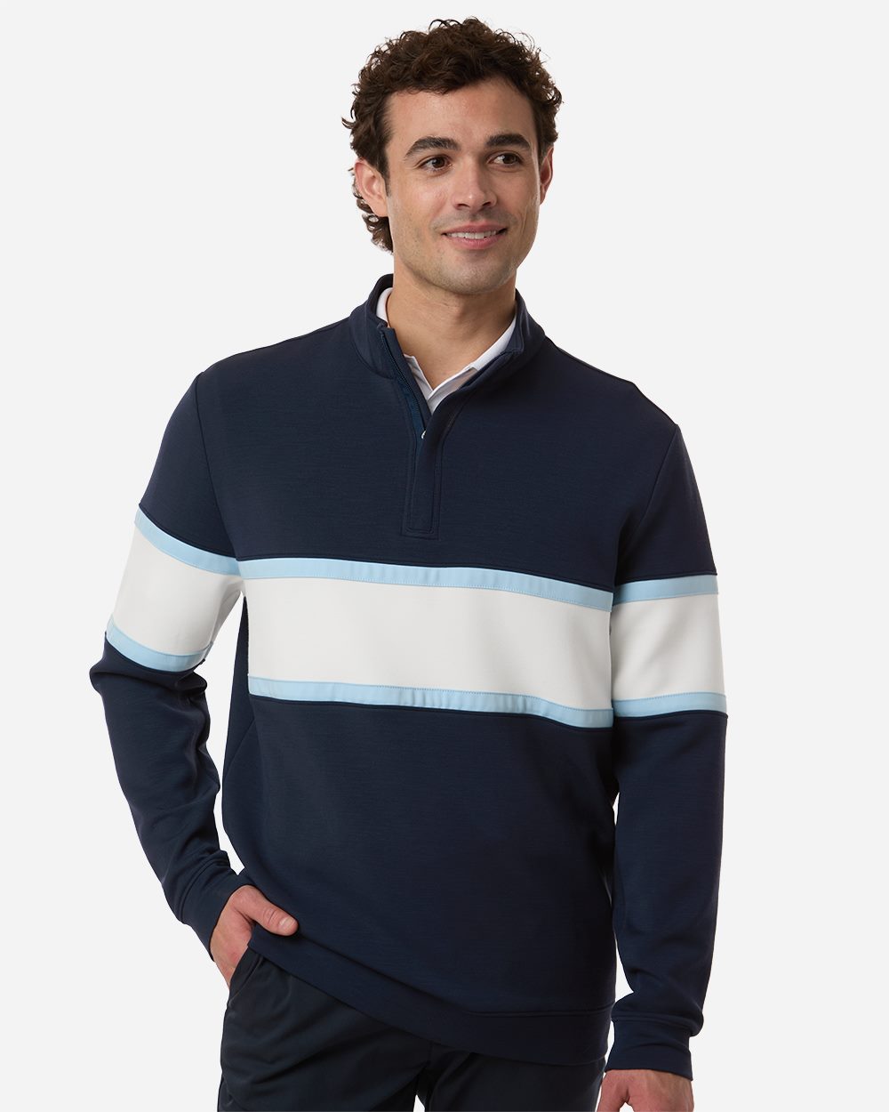 Swannies Men's Owen Quarter-Zip Colorblock Pullover - SWOQ500