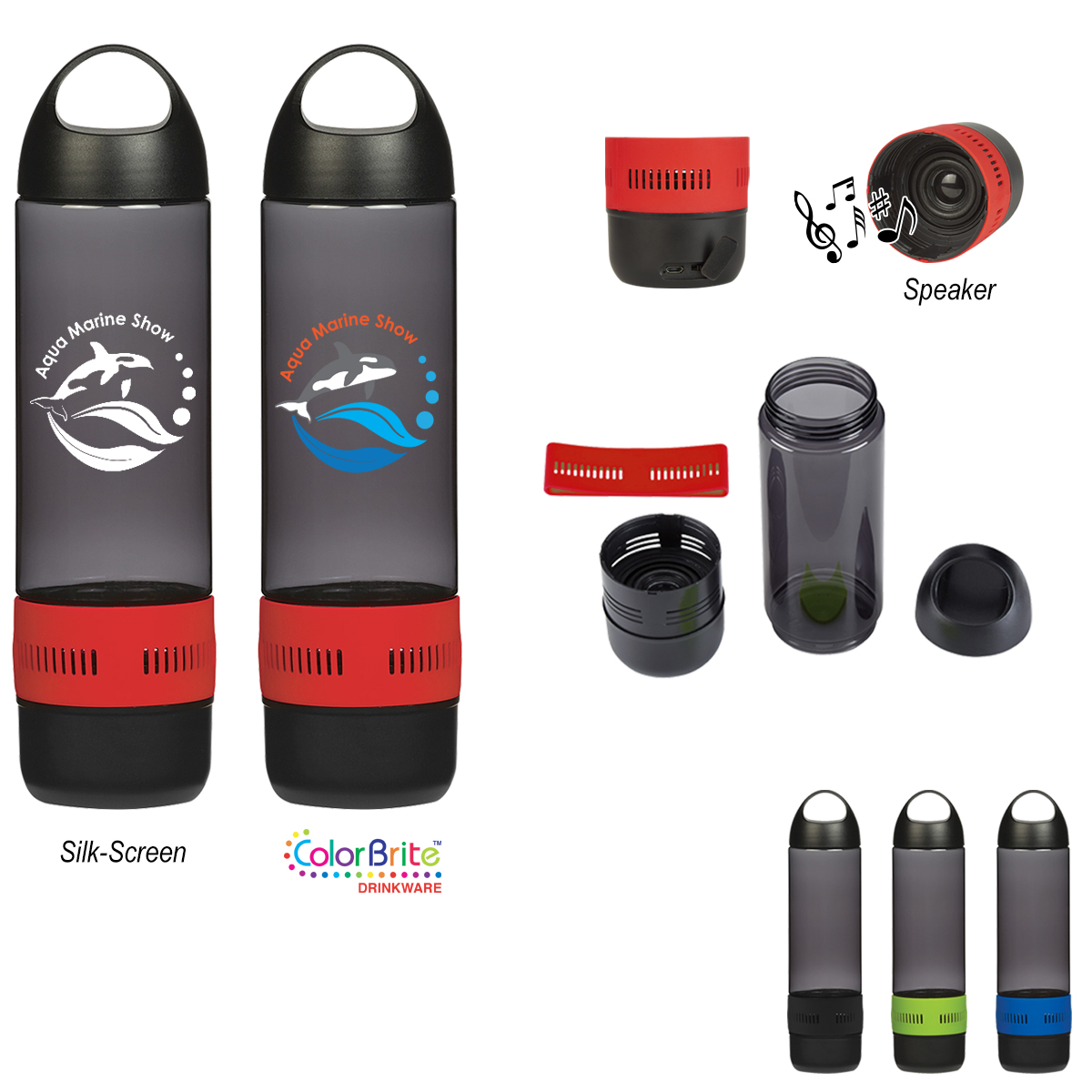 16 Oz. Tritan&trade; Rumble Bottle With Speaker