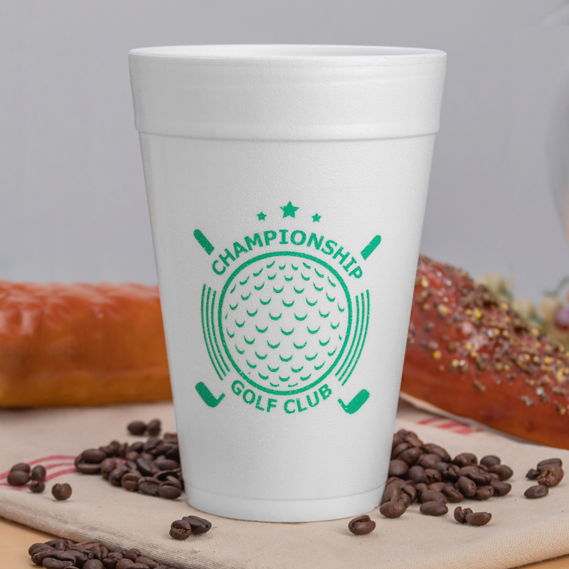 Tall White Styrofoam Coffee Cup - 32 Oz