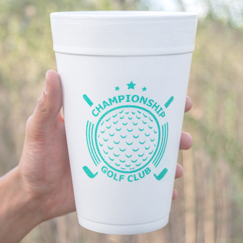 Tall White Styrofoam Coffee Cup - 32 Oz