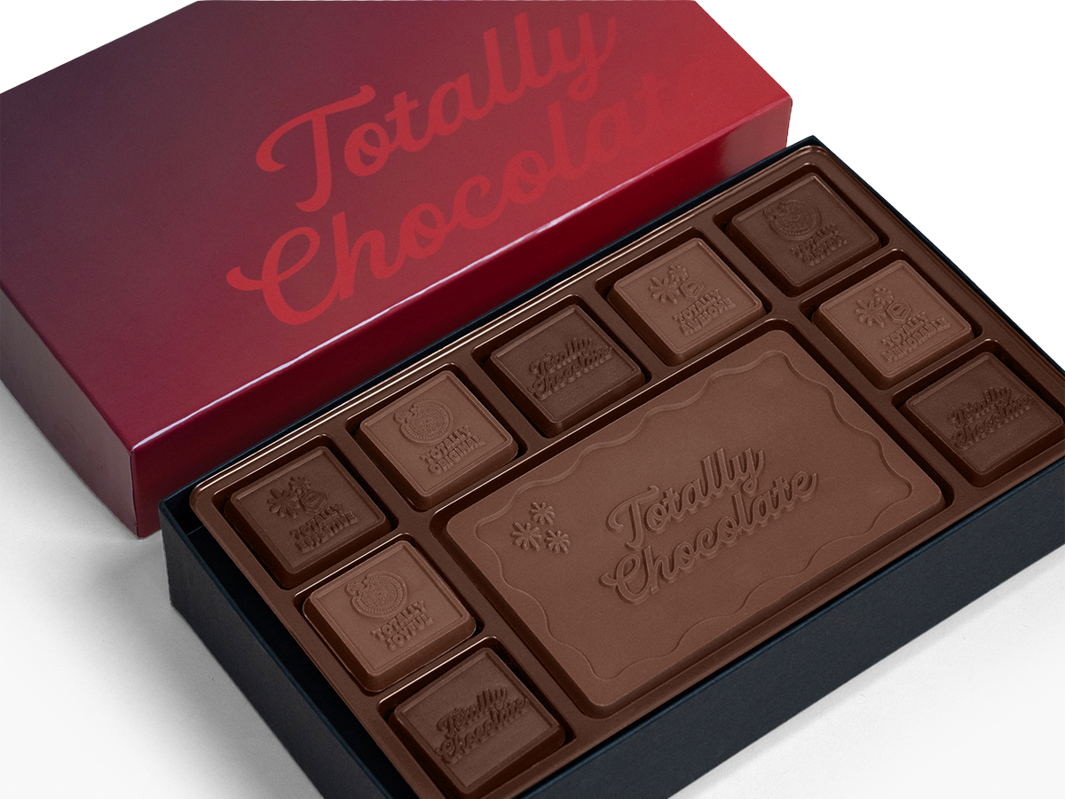 Totally Chocolate Promo 19-Piece Chocolate Ensemble Gift Set With Luxury Custom Packaging