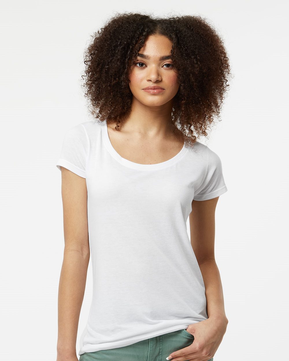 Tultex Women's Poly-Rich Scoop Neck T-Shirt - 243
