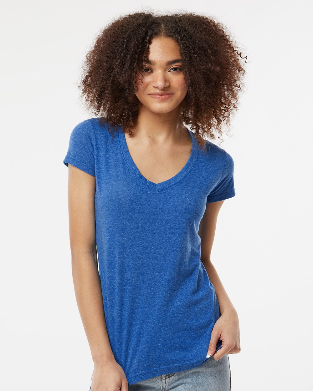 Tultex Women's Poly-Rich V-Neck T-Shirt - 244