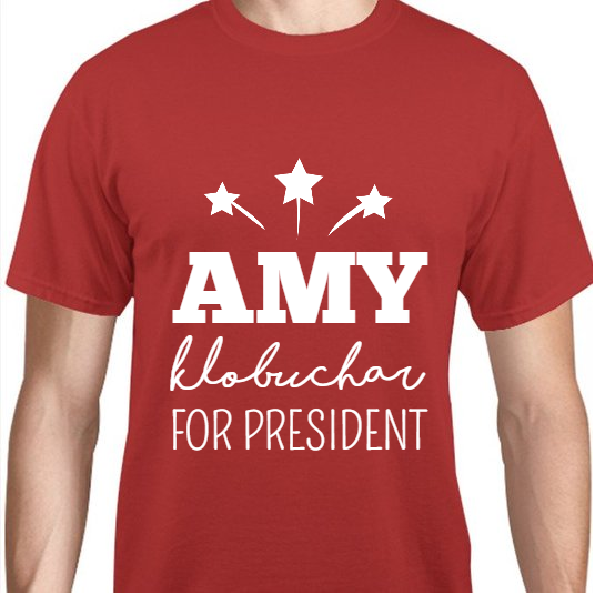 Amy Klobuchar For President Unisex Basic Tee T-Shirts Style 111068