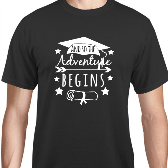 Graduation And So The Adventure B E S Unisex Basic Tee T-Shirts Style 131171