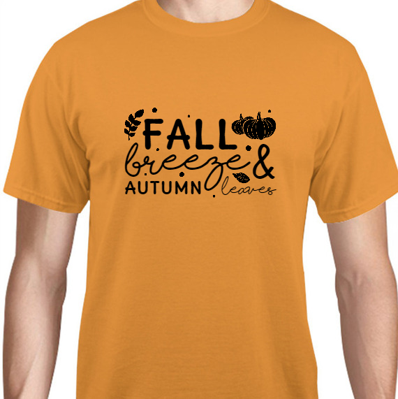 Fall Breeze Autumn Leaves Unisex Basic Tee T-Shirts Style 126043