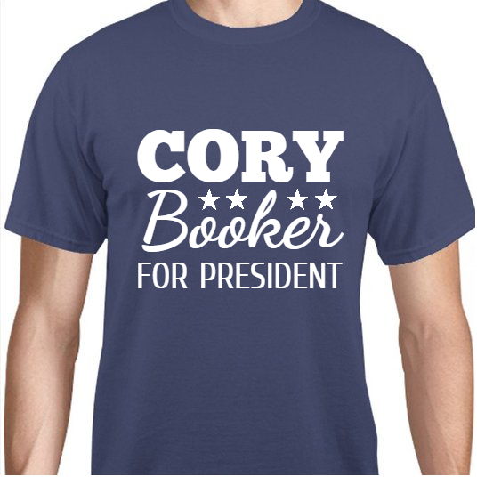 Cory Booker For President Unisex Basic Tee T-Shirts Style 110987