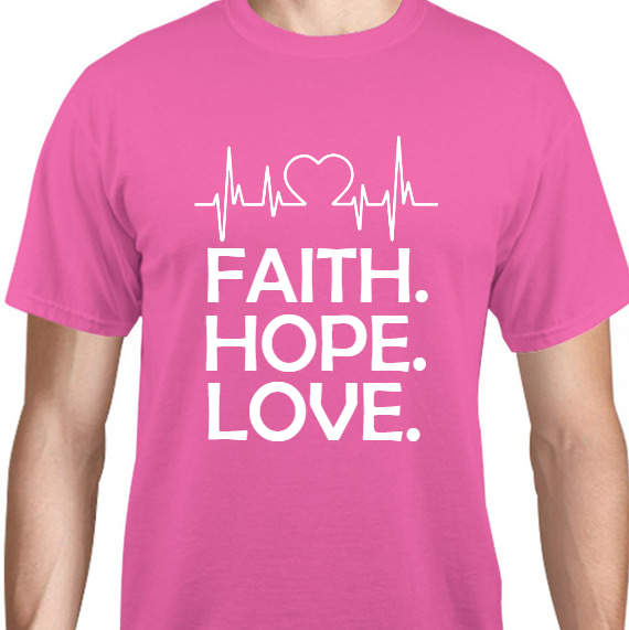 Valentines Day Faith Hope Love Unisex Basic Tee T-Shirts Style 129704