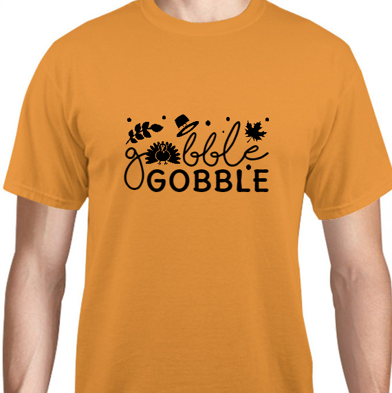 Thanksgiving Bble Gobble Unisex Basic Tee T-Shirts Style 126003