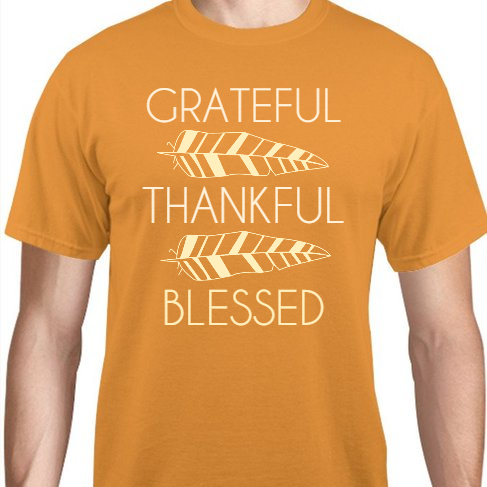 Fall Grateful Thankful Blessed Unisex Basic Tee T-Shirts Style 112093