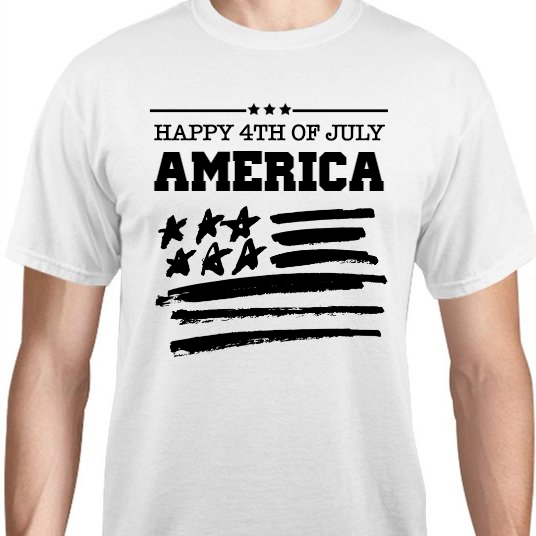 Independence Day Happy 4th Of July America Unisex Basic Tee T-Shirts Style 119405