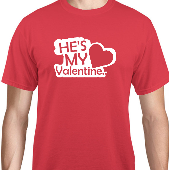 Valentines Day Hes My Unisex Basic Tee T-Shirts Style 129703