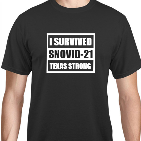 Seasonal I Survived Snovid-21 Texas Strong Unisex Basic Tee T-Shirts Style 131193