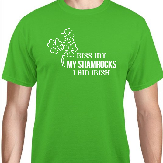 St Patrick Day Kiss My Shamrocks Am Irish Unisex Basic Tee T-Shirts Style 116881