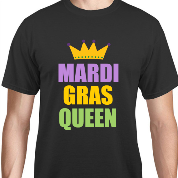 Holiday Mardi Gras Queen Unisex Basic Tee T-Shirts Style 130281