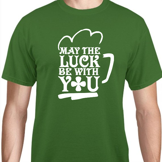St Patrick Day May The Luck Be With U Unisex Basic Tee T-Shirts Style 116836