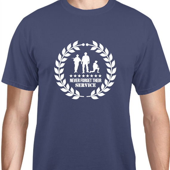 Veterans Day Never Forget Their Service Unisex Basic Tee T-Shirts Style 125346