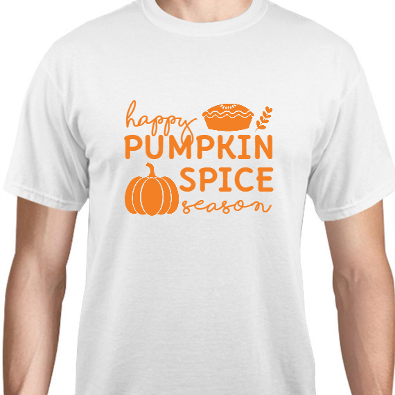 Fall Pumpkin Spice Season Happy Unisex Basic Tee T-Shirts Style 126044