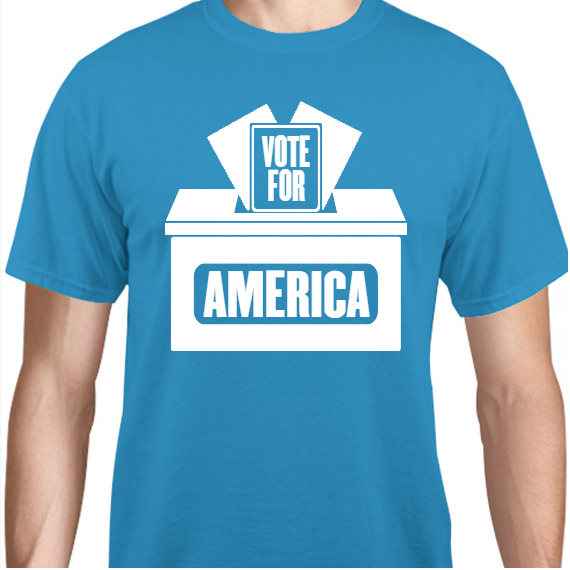 Political Vote For America Unisex Basic Tee T-Shirts Style 111105