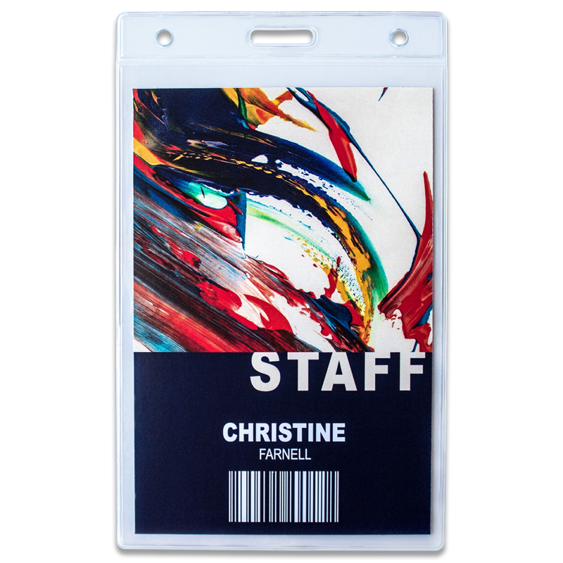 Vertical 6 X 4 Inch Badge Holder
