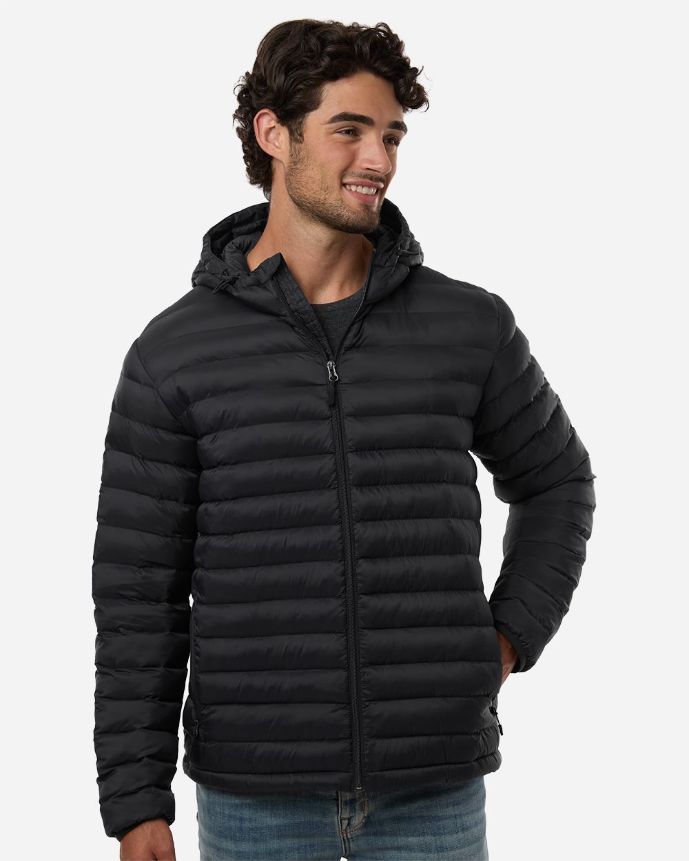 Weatherproof Men's Lightweight Poly-filled Hooded Puffer Jacket - 26715