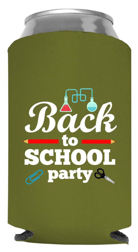Back To School Full Color Foam Collapsible Coolies Style 110310