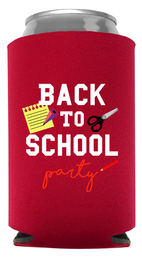 Back To School Full Color Foam Collapsible Coolies Style 110308