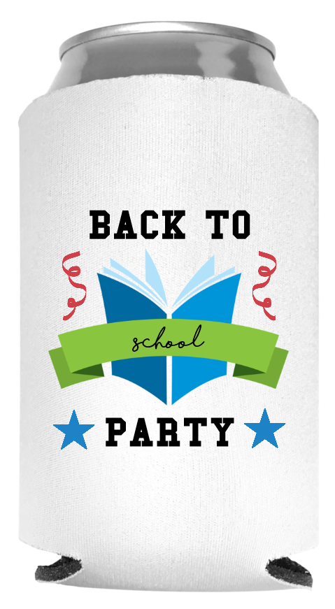 Back To School Full Color Foam Collapsible Coolies Style 110306