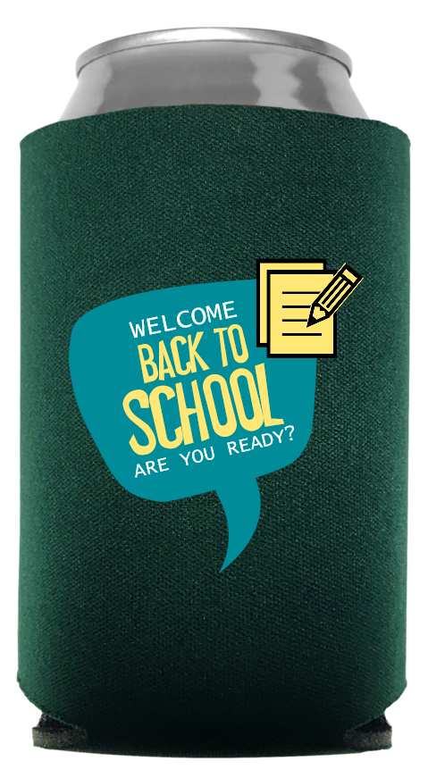 Back To School Full Color Foam Collapsible Coolies Style 110245