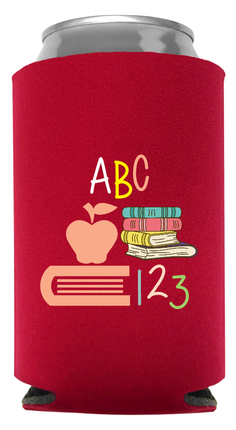 Back To School Full Color Foam Collapsible Coolies Style 110236
