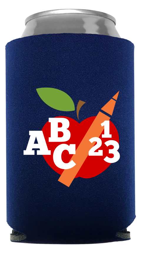 Back To School Full Color Foam Collapsible Coolies Style 110232