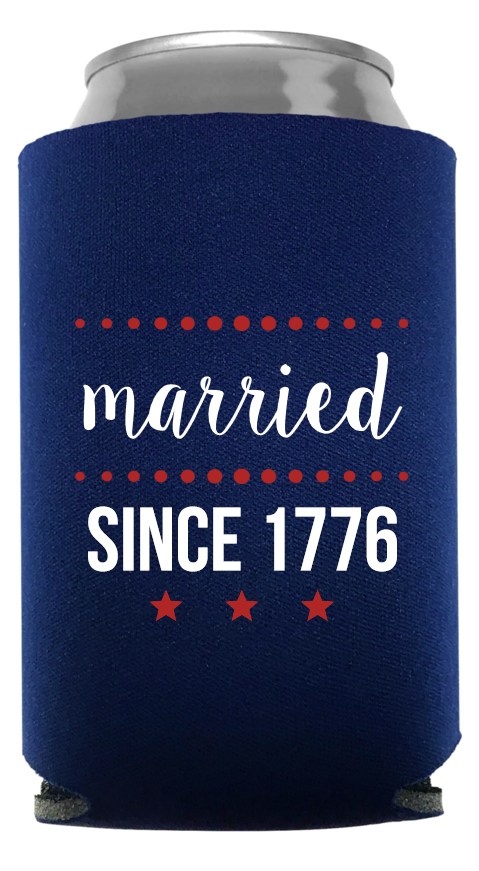 Fourth Of July Wedding Full Color Foam Collapsible Coolies Style 110254