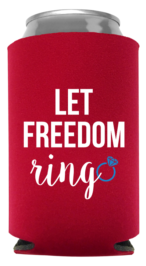 Fourth Of July Wedding Full Color Foam Collapsible Coolies Style 110253
