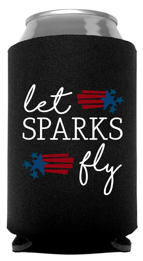 Fourth Of July Wedding Full Color Foam Collapsible Coolies Style 110252